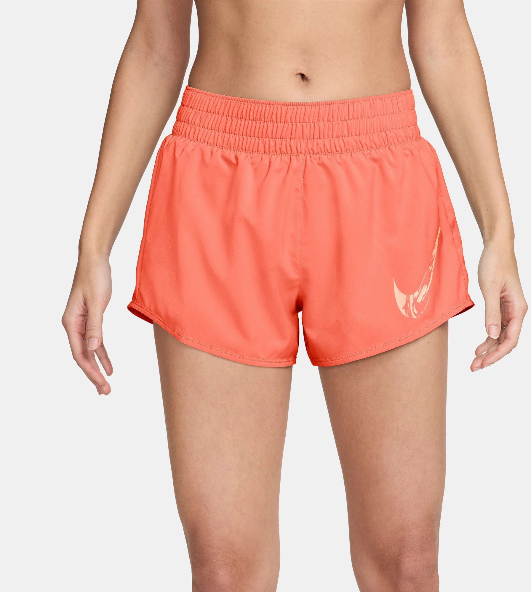 Women's One Mid-Rise Brief-Lined Graphic Shorts